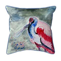 Amelia Spoonbill Small Indoor/Outdoor Pillow 12x12