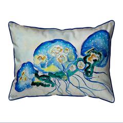 Multi Jellyfish Small Indoor/Outdoor Pillow 11x14