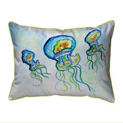 Three Jellyfish Small Indoor/Outdoor Pillow 11x14