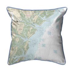Tybee Island to Doboy Sound, GA Nautical Map Small Corded Indoor/Outdoor Pillow 12x12