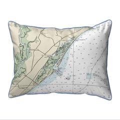 Murells Inlet, SC Nautical Map Small Corded Indoor/Outdoor Pillow 11x14