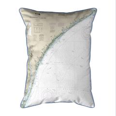 New River Inlet to Cape Fear - Topsail, NC Nautical Map Small Corded Indoor/Outdoor Pillow 11x14