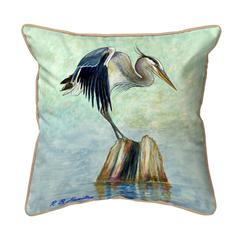 Balancing Heron 12x12 Small Indoor/Outdoor Pillow