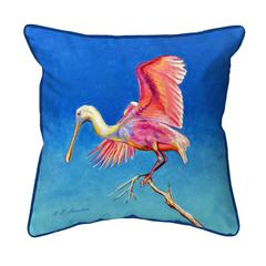 Spoonbill Wings Small Indoor/Outdoor Pillow 12x12