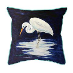 Reflecting Egret Small Indoor/Outdoor Pillow 12x12