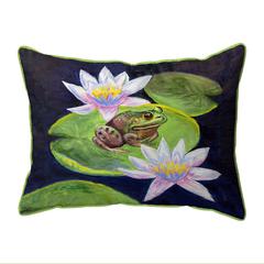 Frog & Lily Small Indoor/Outdoor Pillow 11x14