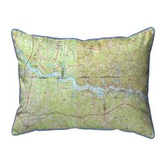 Lake Gaston, VA and NC Nautical Map Small Indoor/Outdoor Pillow 11x14