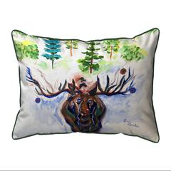 Christmas Moose Small Indoor/Outdoor Pillow 11x14