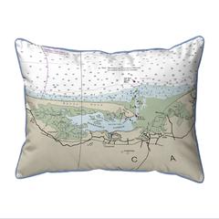 Cape Cod - Sandy Neck, MA Nautical Map Small Corded Indoor/Outdoor Pillow 11x14