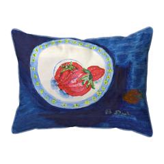 Strawberry Plate Small Indoor/Outdoor Pillow 11x14