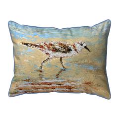 Lone Sandpiper Small Indoor/Outdoor Pillow 11x14