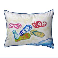 Six Flip Flops Small Indoor/Outdoor Pillow 12x12