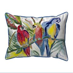 Parrot Family Small Indoor/Outdoor Pillow 11x14