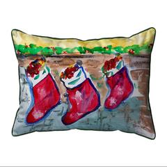 Christmas Stockings Small Indoor/Outdoor Pillow 11x14