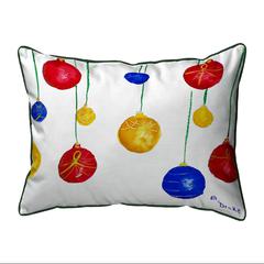 Christmas Ornaments Small Indoor/Outdoor Pillow 11x14