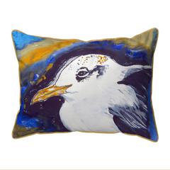 Gull Portrait Left Small Indoor/Outdoor Pillow 11x14