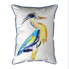 Vertical Blue Heron Small Indoor/Outdoor Pillow 11x14