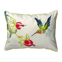 Betsy's Hummingbird Small Indoor/Outdoor Pillow 11x14