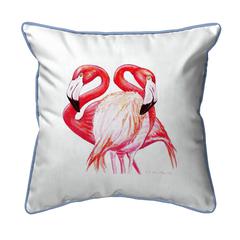 Two Flamingos Small Indoor/Outdoor Pillow 12x12