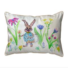 Happy Bunny Small Indoor/Outdoor Pillow 11x14