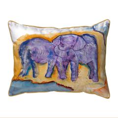 Elephants Small Indoor/Outdoor Pillow 11x14