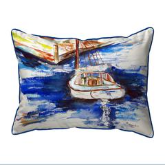 Sailboat & Dock Small Pillow 11x14