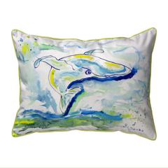 Blue Whale Small Indoor/Outdoor Pillow 11x14