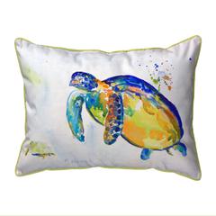 Blue Sea Turtle II Small Indoor/Outdoor Pillow 11x14