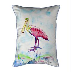 Betsy's Pink Spoonbill Small Indoor/Outdoor Pillow 11x14
