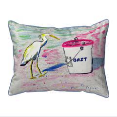 Hungry Egret Small Indoor/Outdoor Pillow 11x14