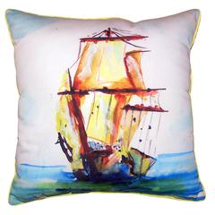 Tall Ship Small Outdoor/Indoor Pillow 12x12