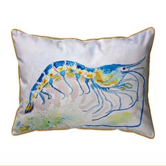 Blue Shrimp Small Indoor/Outdoor Pillow 11x14