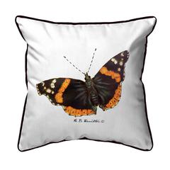 Red Admiral ButterFly Small Indoor/Outdoor Pillow 12x12