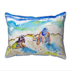 Playing in Sand Small Indoor/Outdoor Pillow 11x14
