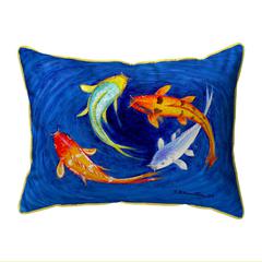 Swirling Koi Small Indoor/Outdoor Pillow 11x14