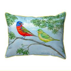 Pair of Buntings Small Indoor/Outdoor Pillow 11x14