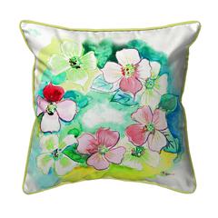 Flower Wreath Small Indoor/Outdoor Pillow 12x12