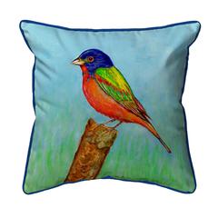 Painted Bunting Small Indoor/Outdoor Pillow 12x12