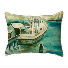 Oyster Boat Small Indoor/Outdoor Pillow 11x14