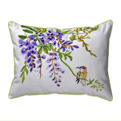 Wisteria & Bird Small Indoor/Outdoor Pillow 11x14