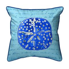 Blue Sand Dollar Small Indoor/Outdoor Pillow 12x12