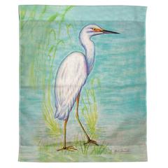 Snowy Egret Outdoor Wall Hanging 24x30