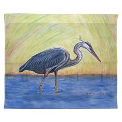 Blue Heron Outdoor Wall Hanging 24x30