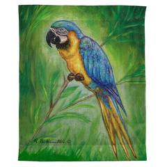 Blue Macaw Outdoor Wall Hanging 24x30