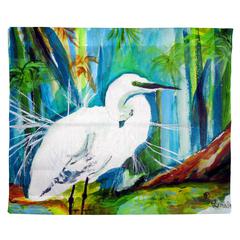 Acyrlic Egret Outdoor Wall Hanging 24x30