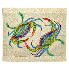 Crab Dance Outdoor Wall Hanging 24x30