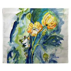 Frog & Flower Outdoor Wall Hanging 24x30