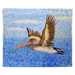 Flying Pelican Outdoor Wall Hanging 24x30