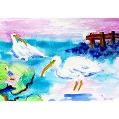 Betsy's White Ibis Outdoor Wall Hanging 24x30