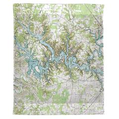 Tims Ford Lake, TN Nautical Map Wall Hanging 24x30